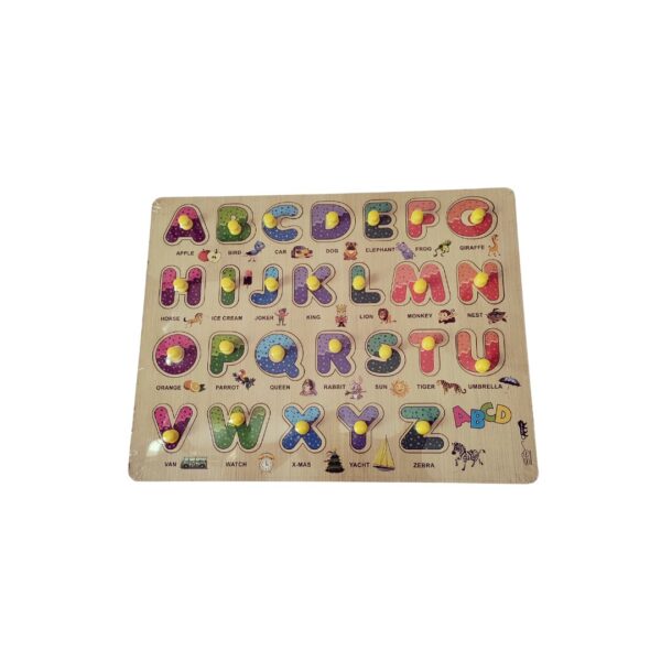 Alphabet Wooden Pegboard