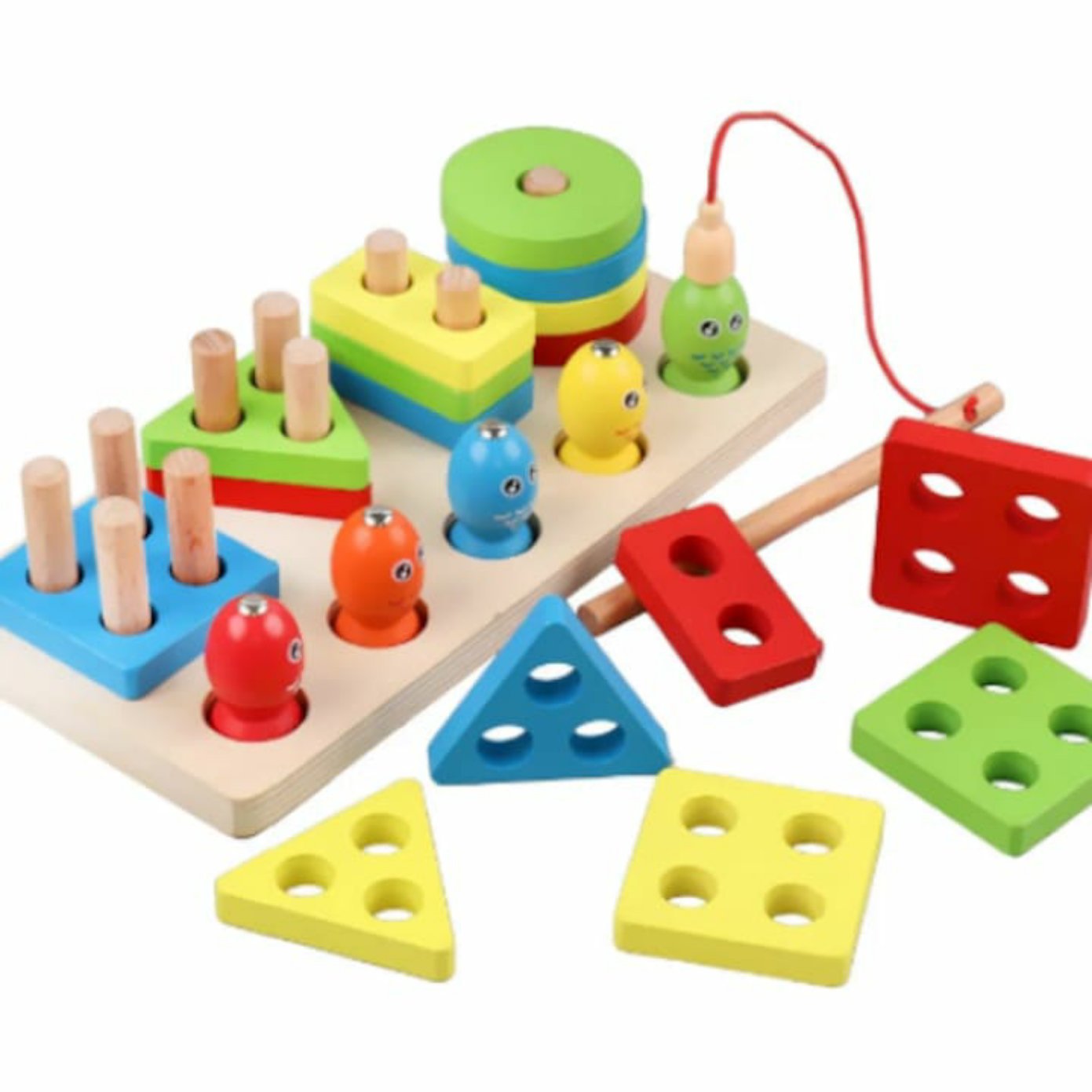 🐼🐻🐵Four Color Wooden Animal Logic Game🐱🐰