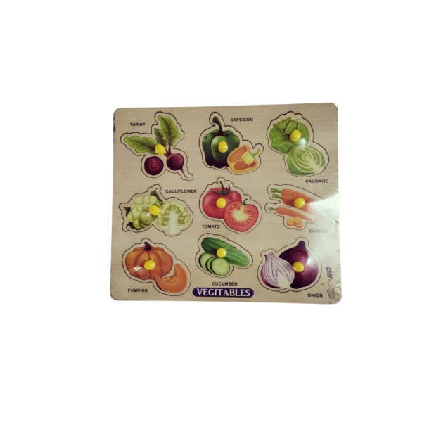Vegetables Wooden Pegboard